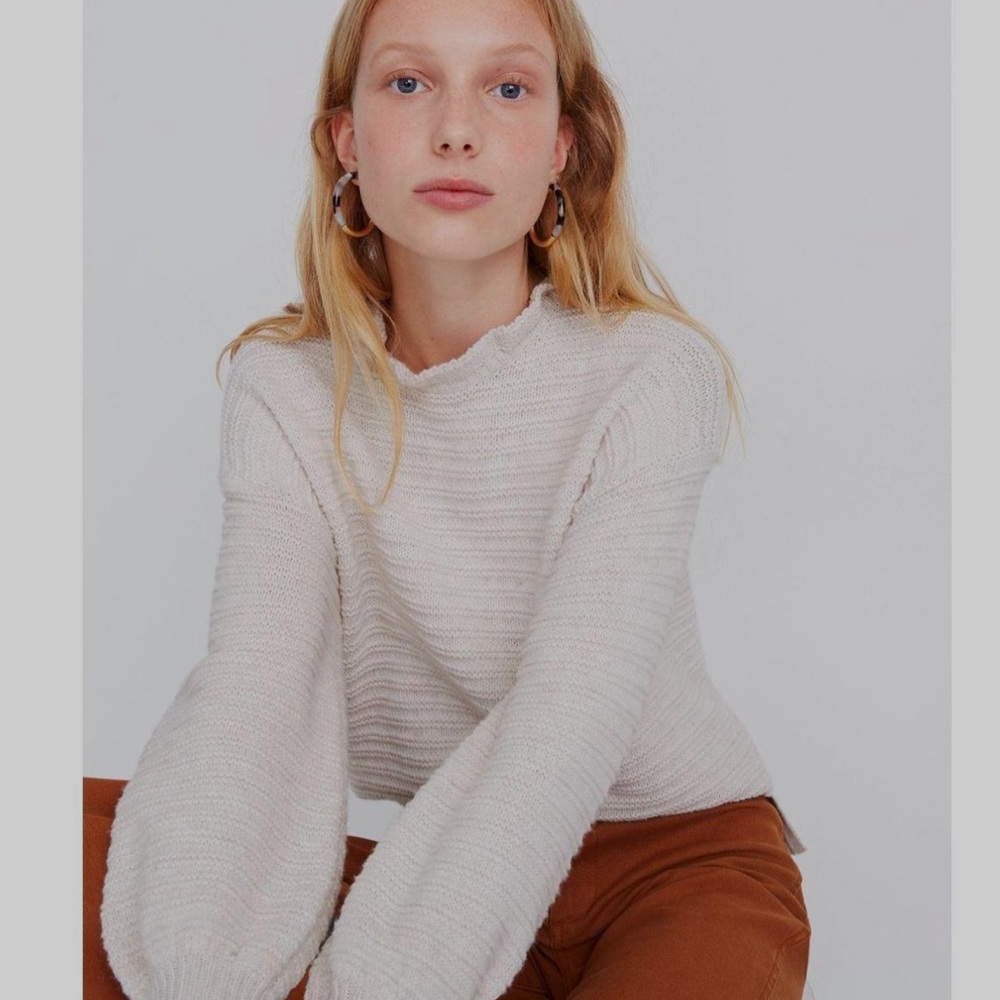Madewell Ruffle Neck Sweater